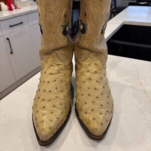 Genuine Full Quill Ostrich Cowboy Boots